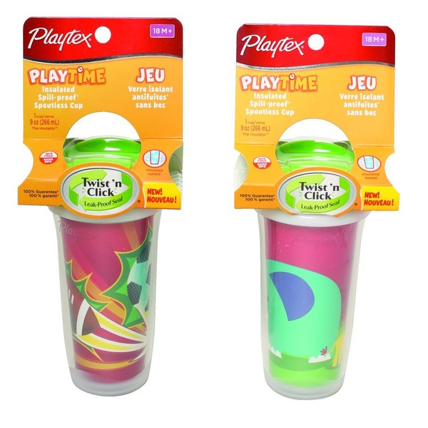 Playtex PLAYTIME CUP SPOUTLESS - Assorted Designs, 9OZ