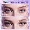 B&Q 5D Fluffy Wispy Cluster Lashes 8-16mm Mix Natural Lash
