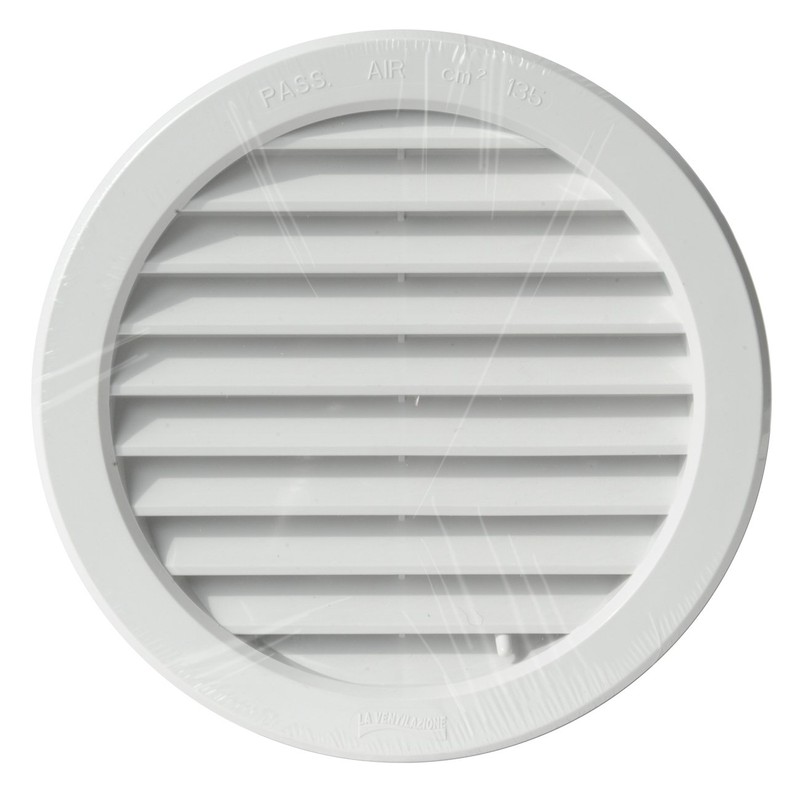 The t16drb-y Ventilation Grille Round Plastic Recessed, White