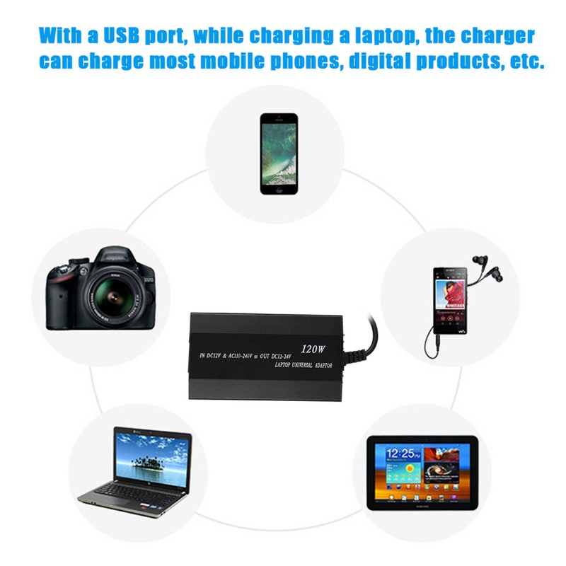 90W Home/Car Use Universal Notebook Power Adapter With 34 DC