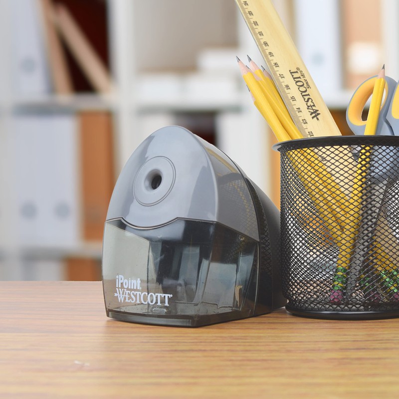 Westcott Compact Electric Single Hole Horizontal Pencil Sharpener