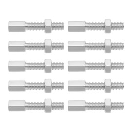 Be In Your Mind Pack of 10 Throttle Cable Adjustment Screw M6 x 37.5 mm Clutch Cable Repair Kit Motorcycle Drive Cables Brake Cable A3 Steel Screw with Nuts Compatible with Hercules Kreider