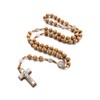 CLDURHGE Olive Wood Rosary Beads, Olive Wood Rosary Necklace Catholic