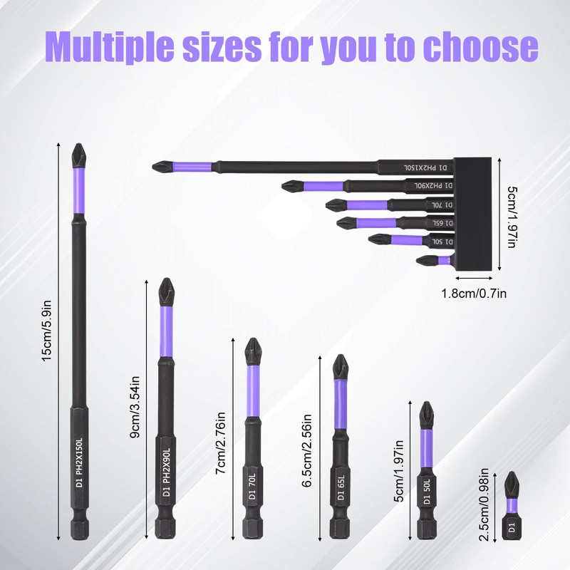 6pcs D1 Anti Slip and Shock Proof Drill Bits, Upgraded