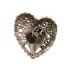 Alpenflüstern Lapel Pin Traditional Heart Antique Silver Colours API113, Metal