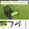 Push Lawn Sweeper, Adjustable Height Lawn Mower with 6-Gallon Collection