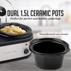 OVENTE Double Slow Cooker, Buffet Server and Warmer with Two