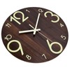 11.81in Luminous Wall Clock Wooden Round Decorative Clocks for Kitchen