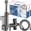 SonTiy Handheld Bidet Toilet Sprayer Black Stainless, Cloth Diaper Sprayer