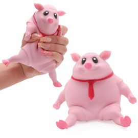 Toyland® 14cm (5.5") Squishy Splat Pig Sensory Squeeze Toy - Novelty Fidget Toys - Stress Relieving Toy For Kids & Adults