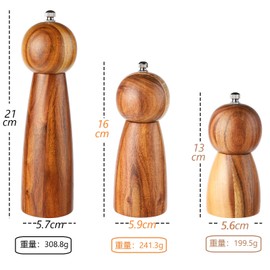 Pepper Mill, Pepper Mill, Salt Mill, Salt and Pepper Mill, Salt Mill, Manual Wood Mill, Wood Grain