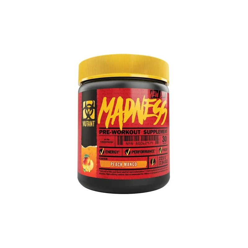 Suplemento En Polvo Mutant Madness Sabor Peach Mango De 270g