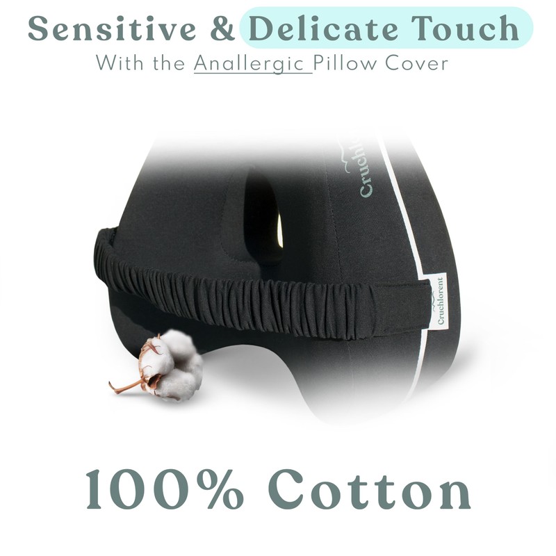 Cruchlorent - Replacement Cushion Cover for Black Heart Knee Pillow