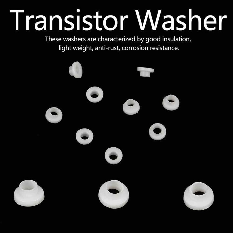 Transistor Washer, 100 Pieces Socket Washer, Transistor Washer, Transistor Plastic