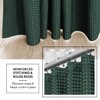 Clara Clark Hunter Green Shower Curtain - Hotel Quality Waffle