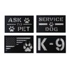 4 Pack Reflective Service Dog Ask to Pet k-9 Tactical