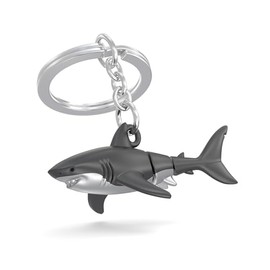 O meta[l]morphose METALMORPHOSE Shark Keyring - Sea Creatures - Gift for Men and Women, Black, One Size, Novelty, black, Novelty