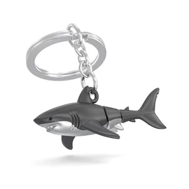 O meta[l]morphose METALMORPHOSE Shark Keyring - Sea Creatures - Gift for Men and Women, Black, One Size, Novelty, black, Novelty