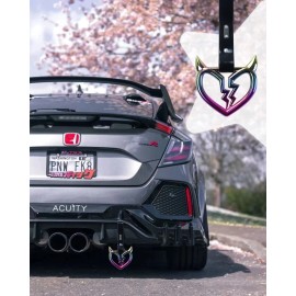 Unbranded Devil Broken Heart Neo Chrome JDM TSURIKAWA Ring Subway Train Bus Handle Strap