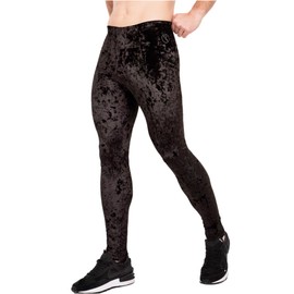 Kapow Men's Leggings Metallic Holographic Wet Look Glitter Yoga Tights Festival Meggings Lounge Pants - Slim s