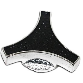 Cobra-Tek Steel Air Cleaner Wing Nut 1/4 20" & 5/16 18" Threads Black Top Black (Chrome)