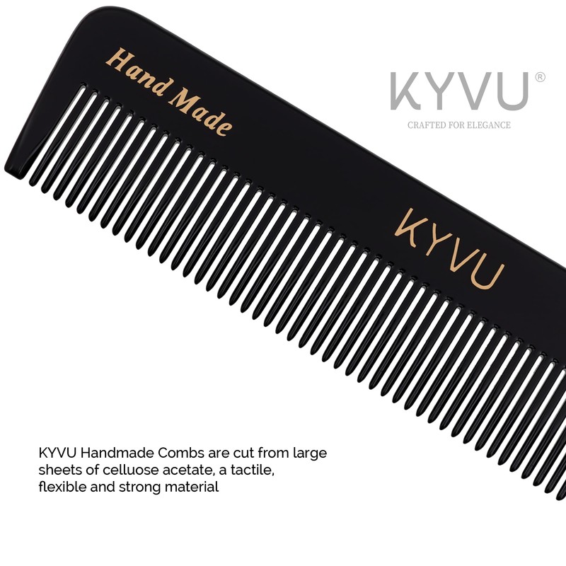 KYVU B10 Black Coarse-Tooth Hair Comb for Men & Women,