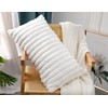 PANOD Faux Fur Decorative Lumbar Throw Pillow Covers 16 x