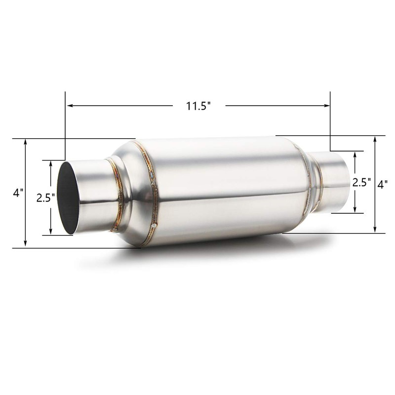 LCGP 2.5'' Inlet & Outlet Universal Muffler, 11.5'' Overall Length