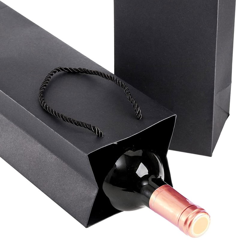 Kraft Wine Gift Bag, Premium Wine Gift Bag with Handle,