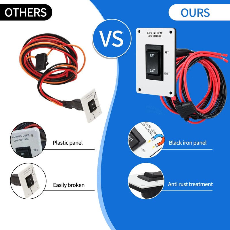 Landing Gear Replacement Switch, Briidea Landing Gear Switch with Black