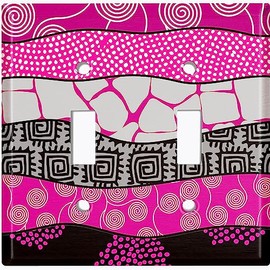 Metal Light Switch Plate Cover Colorful Safari African Tribal Art Pattern SFR033