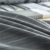 VM VOUGEMARKET 100% Natural Cotton Striped Duvet Cover Set,Gray Stripes