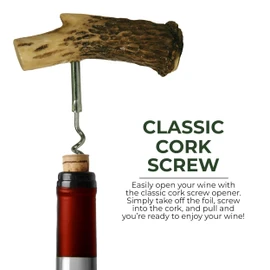 Rivers Edge Deer Antler and Bottle Stopper (Corkscrew)