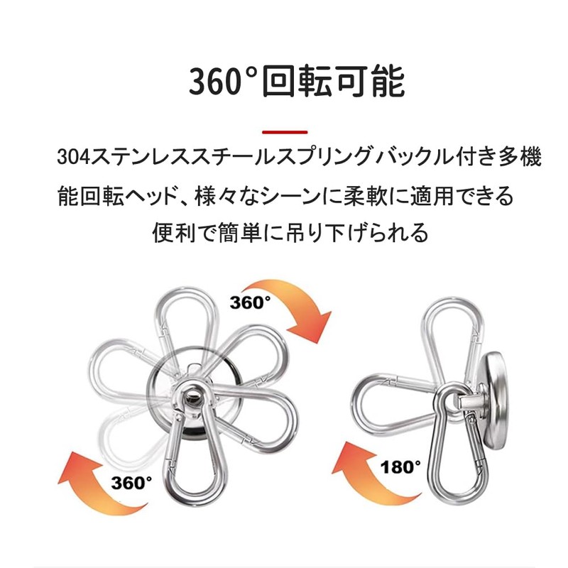 Magnetic Hooks, Set of 2, Magnetic Hooks, Carabiner Hooks, Super