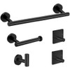 5 Pieces Bathroom Hardware Accessories Set Towel Bar Robe Hooks