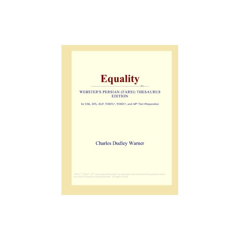 Equality (Webster's Persian (Farsi) Thesaurus Edition)