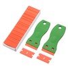 Foshio Yellow Plastic Razor Blade Scraper with Contoured Handle and