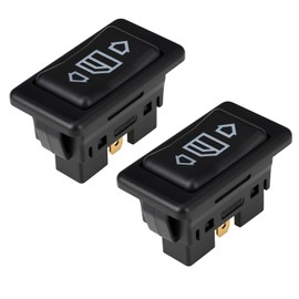 EMSea 2Pcs 6-Pin Electric Power Window Switch LED 12V 24V 10A Black