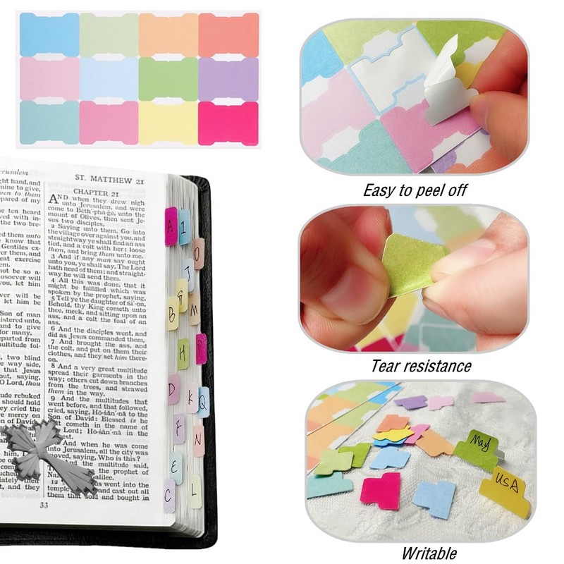 RuiChy 120pcs Sticky Index Tabs, Writable Sticky Notes Flags Blank