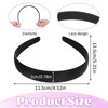 2Pcs Headbands for Women Girls Satin Black Headband Plain Wide