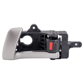TRQ Driver Side Interior Door Handle Silver Compatible with 2007-2012 Hyundai Santa Fe