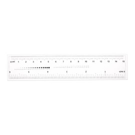 HARFINGTON Film Flexible Ruler 6 Inch 0.1mm Scale PET Plastic Covered Folding Straight Ruler Calibration Soft Ruler Measuring Tool for Factory, Transparent
