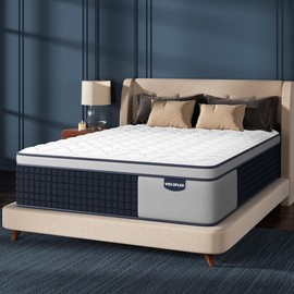 VISCOFLEX Twin Size Mattress, 10 Inch Hybrid Mattress in a Box with Targeted Spinal Support, Breathable Pocket Springs - CertiPUR-US, Fiberglass-Free