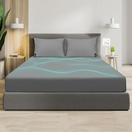 RIQINXIN Grounding Cushion Cover 40 x 80 cm Grounding Product Pillowcase Conductive Grounding Mat with EU Grounding Cable for Better Sleep