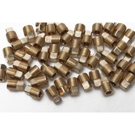 LTWFITTING Brass Pipe Square Head Plug Fittings 1/8 Inch Male NPT Air Fuel Water Boat(Pack of 50)