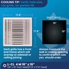 Aluminum 4-Way Vent Cover: Adjustable Curved Blade Air Supply Diffuser-