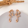 Teardrop Trendy Earrings Gold Plated Small Irregular Studs Lightweight Waterdrop