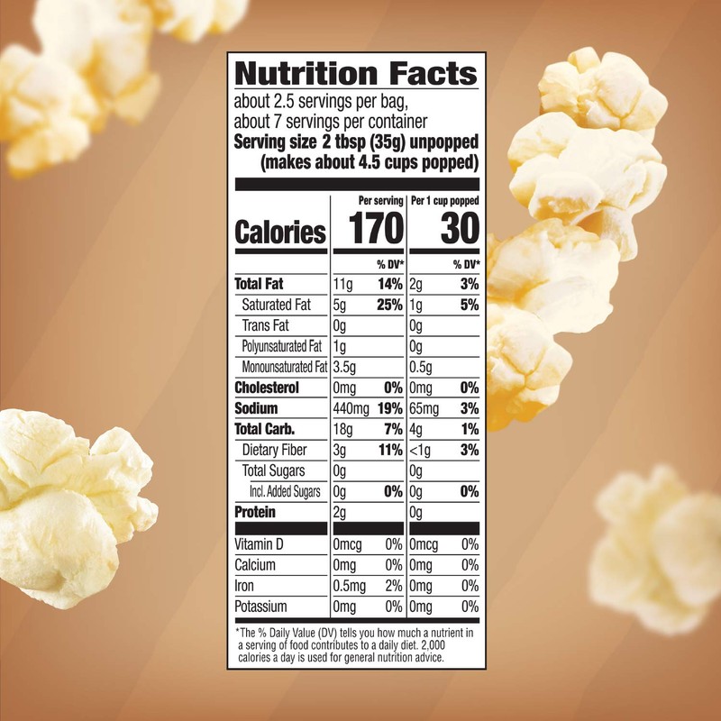 Orville Redenbacher’s Microwave Popcorn, Naturals Simply Salted Flavor, 3g Fiber