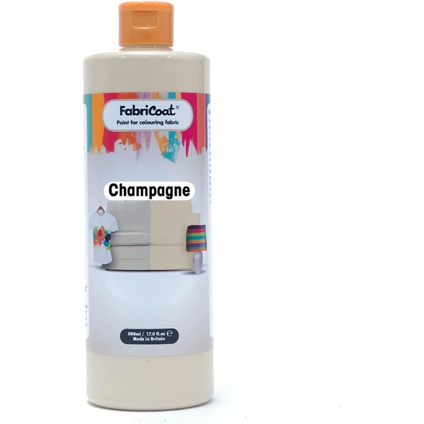 FabriCoat Fabric Paint - Used for Restoring or Changing the Colour of Upholstery, Soft Furnishings, Car Interiors, Clothing, & Footwear. (250ml, Champagne)