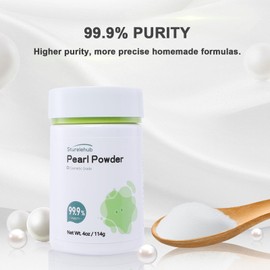 Sturelehub Pearl Powder Organic, for Face, 4OZ / 114g 99.9% Purity, Cosmetic Grade, For DIY Mask, Cream And Lotion, Organic Pearl Powder For Homemade Cosmetics